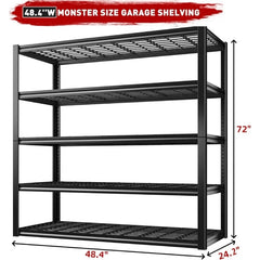 REIBII_48.4_W_X_72_H_X24.2_D_Monster_Size_Metal_Shelving_Units
