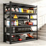 REIBII 48"W 3300Lbs Metal Garage Shelves 6 Tiers Adjustable Shelving For Garage, Warehouse, Basement