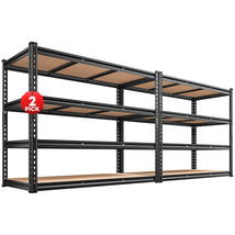 Reibii 2 Pack Garage Shelf, 48.2''W x 24"D Adjustable Steel Shelving Rack Load 3000lbs, Freestanding Shelving for Basement Warehouse Commercial
