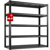 REIBII 5 Tier 72"H Garage Shelving,Adjustable Steel Storage Shelves 2600lbs for Warehouse,Basement,Garage,Industrial