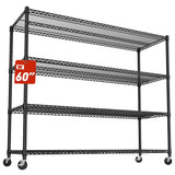 REIBII  4 Tier 60''W Wire Shelving