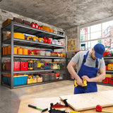 REIBII 78"H Storage Shelves 3100LBS Garage Shelving Heavy Duty Adjustable Metal Shelves Unit for Storage Rack