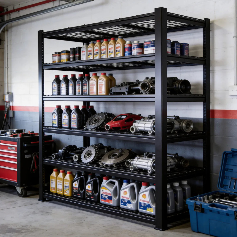 REIBII 60" W Heavy Duty Metal Shelving Unit, Adjustable Shelves  for Garage