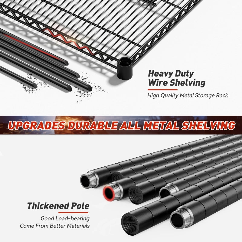 REIBII 60''W  Heavy Duty Wire Shelving with Good Quality 