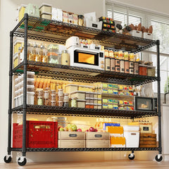 REIBII 60''W Wire Shelving Maximize Your Pantry Space 
