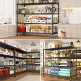 REIBII 60” W Wire Shelving Units, 2399lbs Adjustable Steel Shelving Racks, Storage Shelves for Pantry Kitchen Commercial