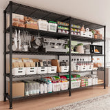 REIBII 72"H Wire Shelving, 1600Lbs Metal L Shaped Shelves Adjustable, 70"W Storage Racks for Pantry Kitchen