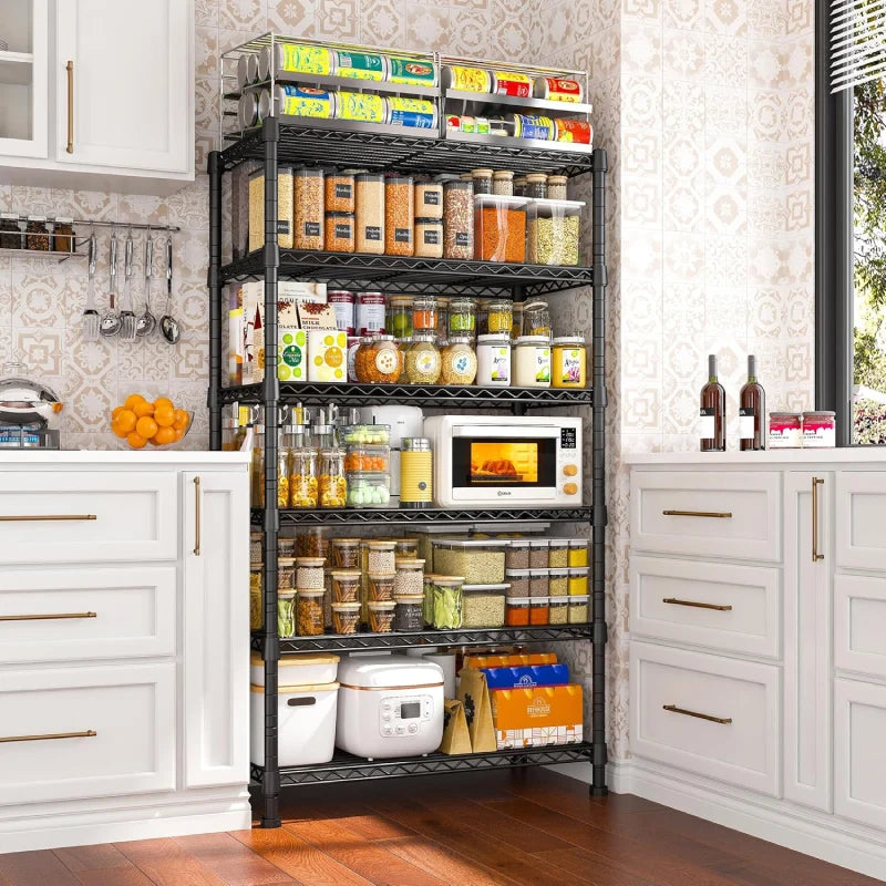REIBII 6 Tier Adjustable Deep Storage Shelves