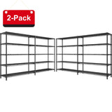 Reibii 2-Pack 73” W Metal Wire Racks, 5-Shelf Adjustable Wire Shelves for Storage, Metal Shelving for Pantry Kitchen Supermarket