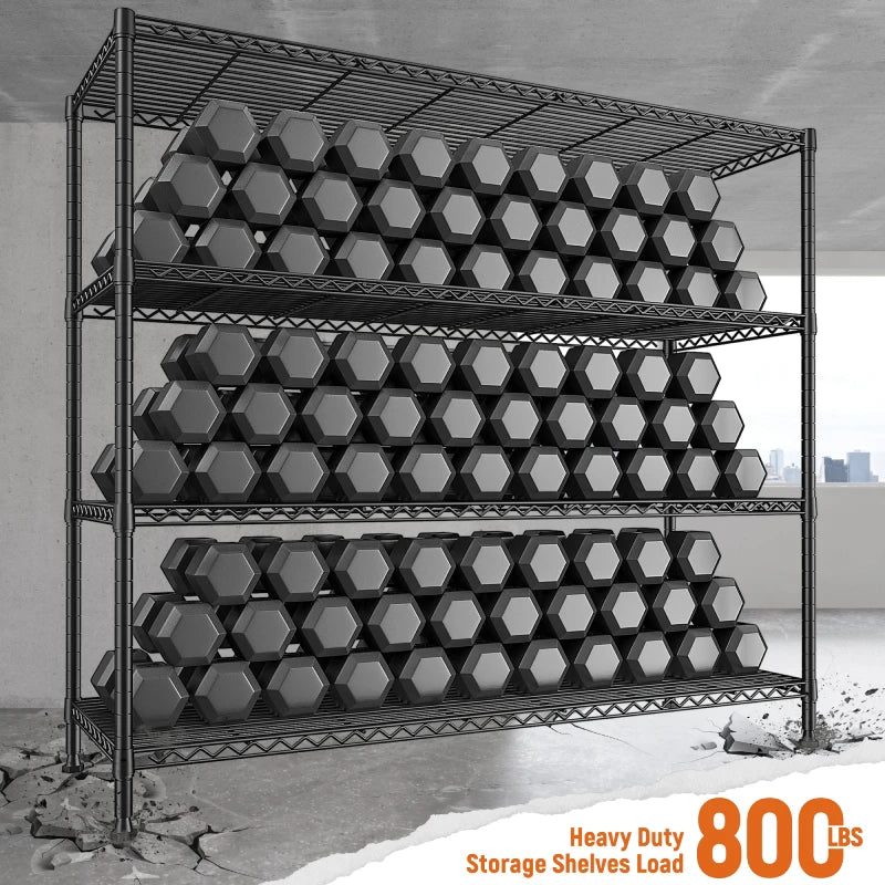 REIBII 800 lbs bearing capacity, which means wire shelves will always be your reliable partner.