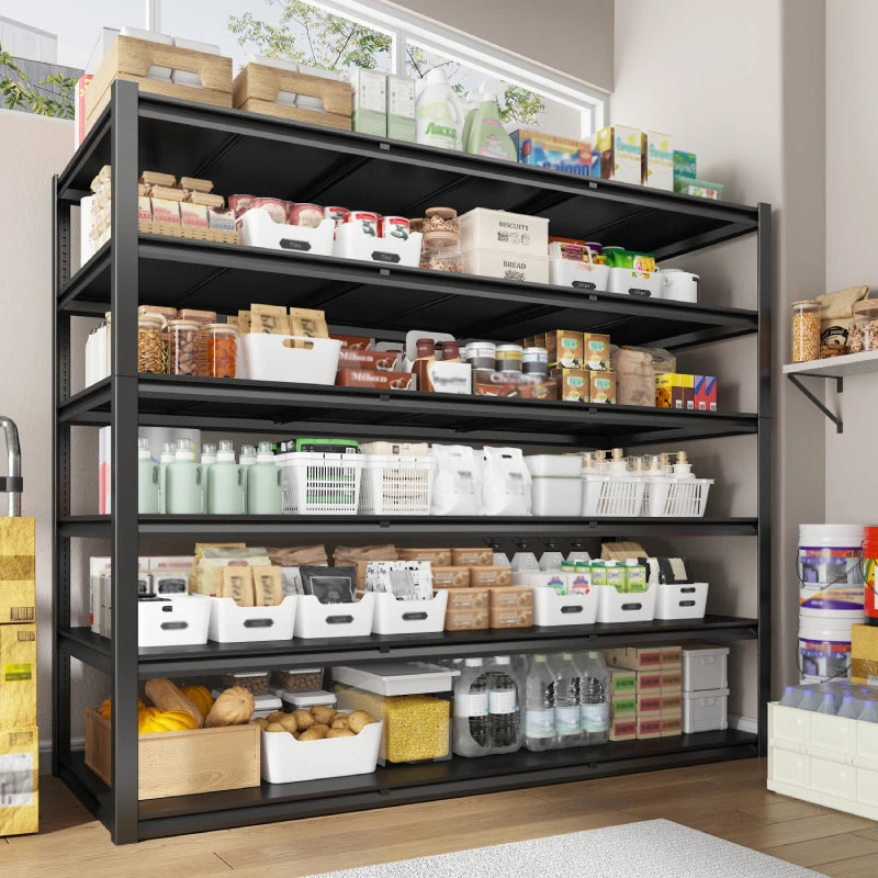 REIBII 84"H 6-tier Heavy Duty Shelves, 3500LBS capacity, Adjustable Garage Shelving Units for  pantry
