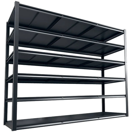 REIBII 6-tier 60"W 3500LBS Heavy Duty Garage Shelving, Adjustable Metal Shelving,Industrial Storage Shelves for Garage,Warehouse, Basement