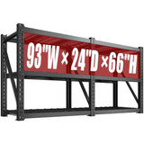 REIBII 93"W Heavy Duty Shelving 3-Tier 7010LBS Metal Storage Shelves 2337LB/Garage Shelf for Warehouse, Basement