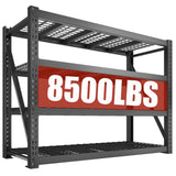 REIBII Storage Shelves 77.2"W 4-Shelf Industrial Storage Rack 8500LBS Shelves with Metal Heavy Duty Adjustable Shelving for Warehouse, Industrial, basement, Laboratory