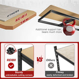 REIBII 35.5"W Boltless Shelving, 2250lbs Metal Shelving Rack, Adjustable Storage Shelves for Garage Pantry Kitchen