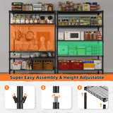 REIBII Easy Assembly and Adjustable Wire Shelving
