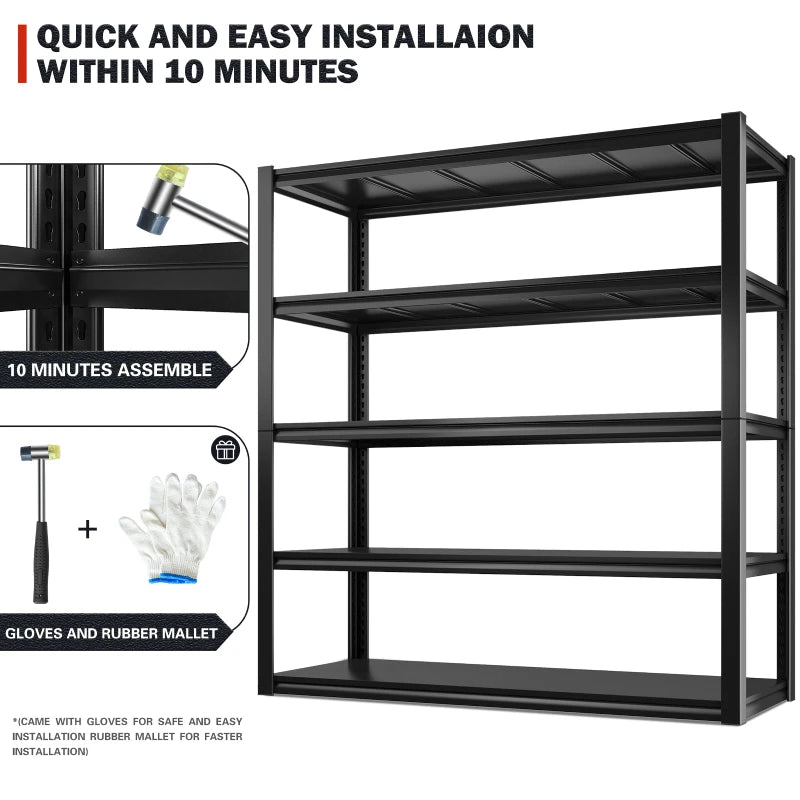 REIBII Easy Installnaton Heavy Duty Shelf