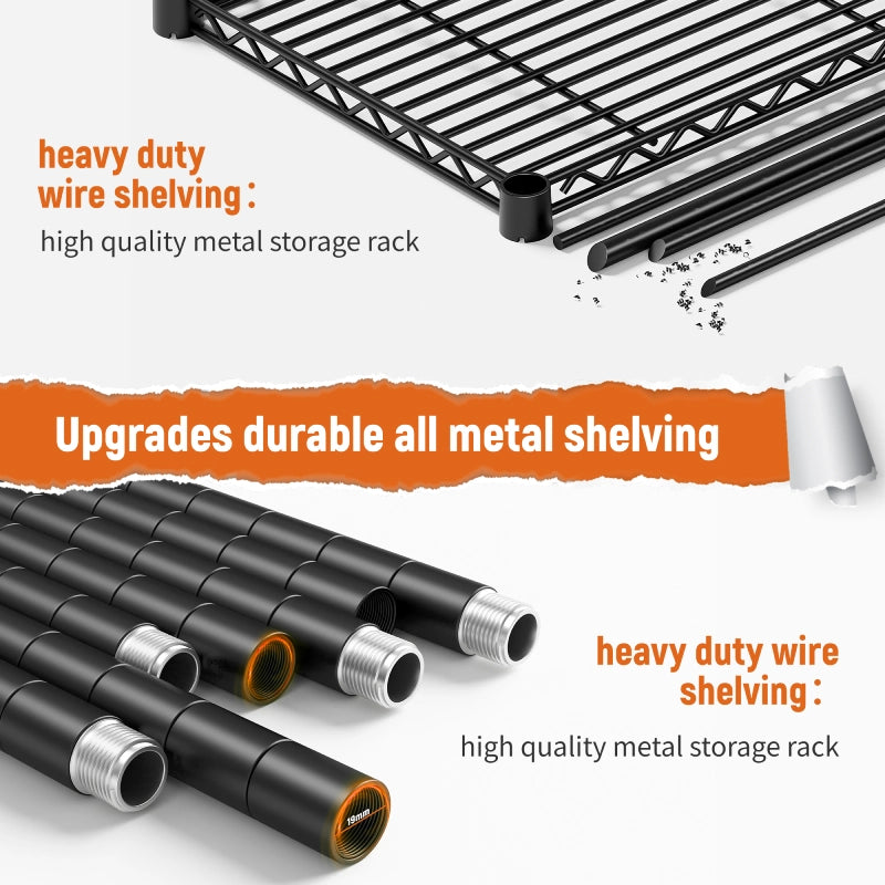 REIBII Heavy Duty Wire Shelving With High Quality Metal Storage Rack