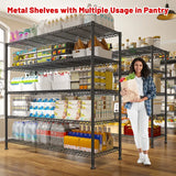 REIBII Metal Shelves with Multiple Usage in Pantry