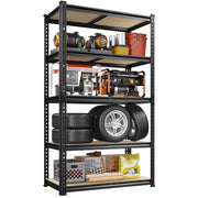 REIBII 35.5“W Garage Storage Shelves, 5-Tier Adjustable Storage Rack, 2000 Lbs Heavy Duty Shelving Units, Metal Shelves for Pantry Kitchen Dorm