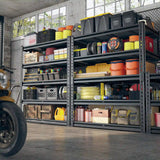 REIBII 72"H 2600LBS Garage Shelves,Metal Storage Shelving for Warehouse Commercial Pantry Garage