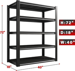REIBII Storage Garage Shelving 40"W*18"D*72H