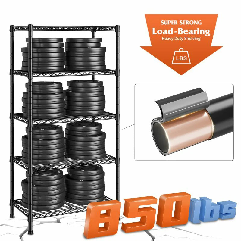 REIBII Super Strong Load-Bearing Heavy Duty Shelving 850LBS