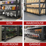 REIBII 77" W x 66"H Ultra Wide Garage Shelving 6600LBS Heavy Duty Storage Shelves 3 Tier Metal Shelving Unit Adjustable Utility Shelves for Basement, Garage, Warehouse