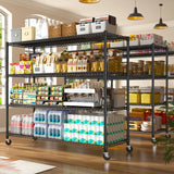 REIBII 60” W Wire Shelving Units, 2399lbs Adjustable Steel Shelving Racks, Storage Shelves for Pantry Kitchen Commercial