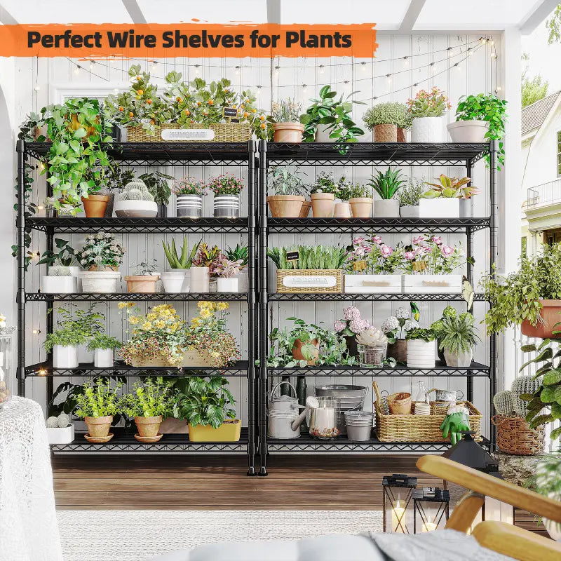 
REIBII Wire Shelving Unit Perfects for Garden