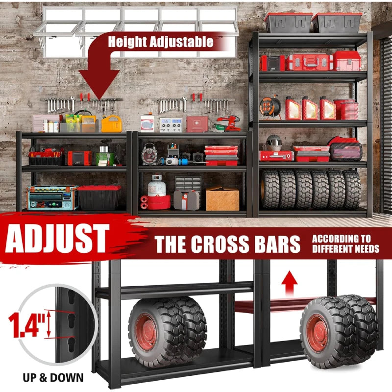 REIBII adjustable steel storage shelves