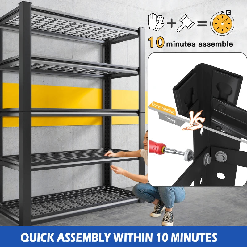 REIBII garage shelf quick assembly within 10 minites