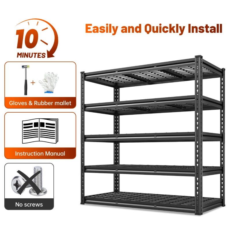 REIBII_metal_storage_shelves_quickly_and_easily_install