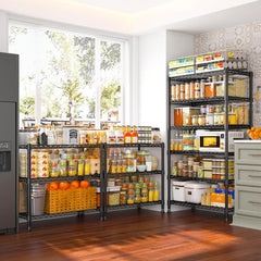 REIBII  rolling metal storage shelves are the ideal storage solution for heavy duty commercial or domestic storage.