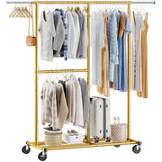 Raybee rolling clothes rack with wheels