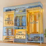 Raybee 77"H 900 LBS Clothing Rack,Freestanding Closet Wardrobe Rack, Metal Garment Rack