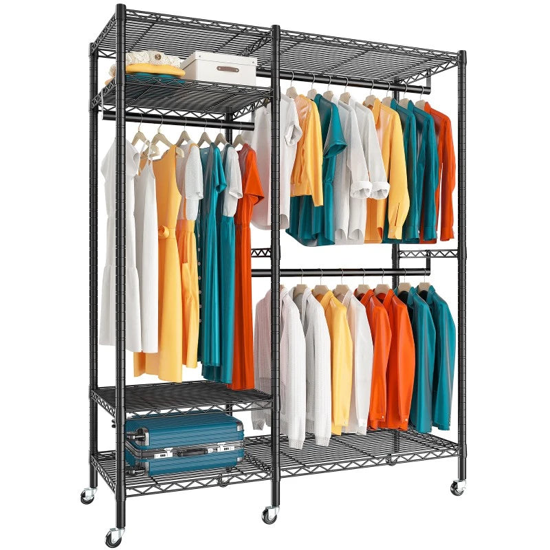 Raybee clothes hanging rack on wheels
