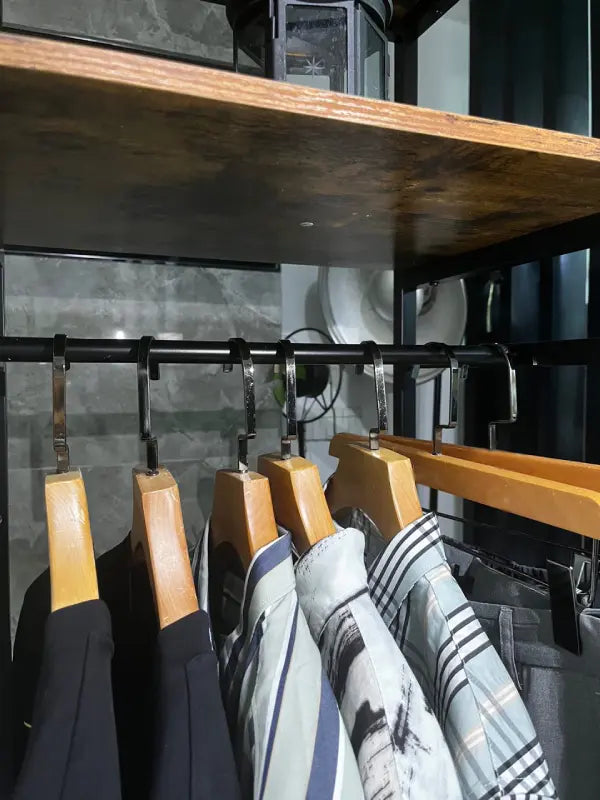 Raybee Freestanding Closet Organizer Heavy Duty with Wooden Shelves – Reibii