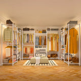 Raybee 77"H 900 LBS Clothing Rack,Freestanding Closet Wardrobe Rack, Metal Garment Rack