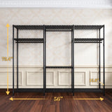 15.8"D X 56"W X 75.4"H Raybee Large Clothes Rack 