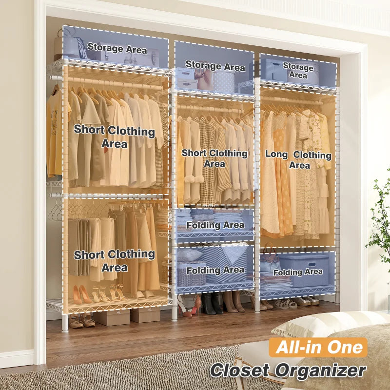 All-in-one closet organizer