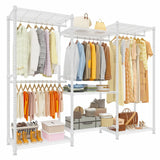 Raybee 77"H 900 LBS Clothing Rack,Freestanding Closet Wardrobe Rack, Metal Garment Rack