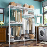Raybee metal clothes rack heavy duty with ample storage space 