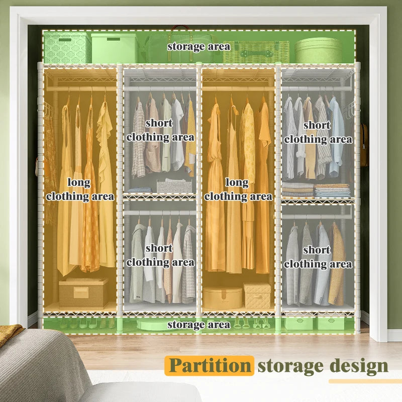 All-in-one closet storage organizer