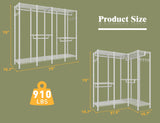 There are 2 modes - H-shaped & L-shaped clothing rack for convenient usage