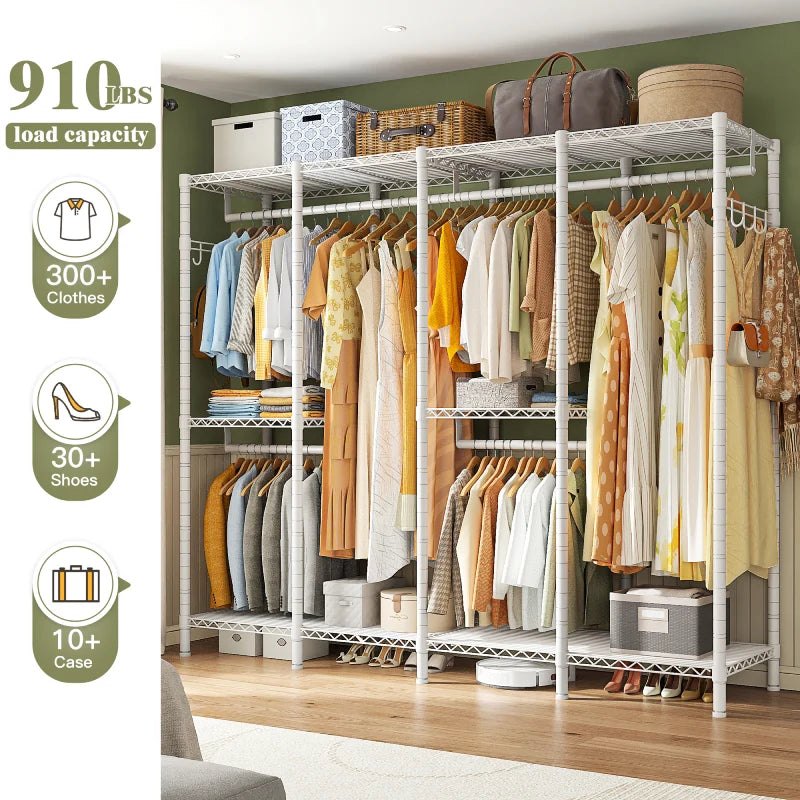 Raybee 910LBS portable hanging clothes rack