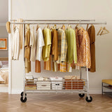 Raybee600lbsHeavyDutyGarmentrackonWheels