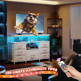 Raybee Dresser TV Stand with LED Lights