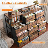 Raybee Large Dresser with 11 Large Drawers