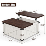 RaybeeLiftTopCoffeeTable--White